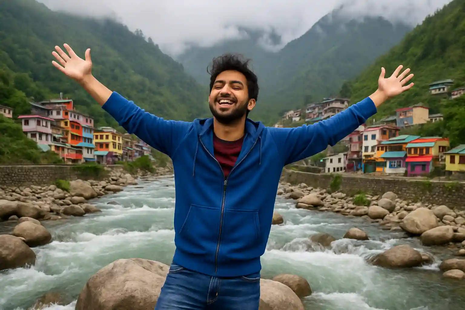 An image of a boy in Chardham