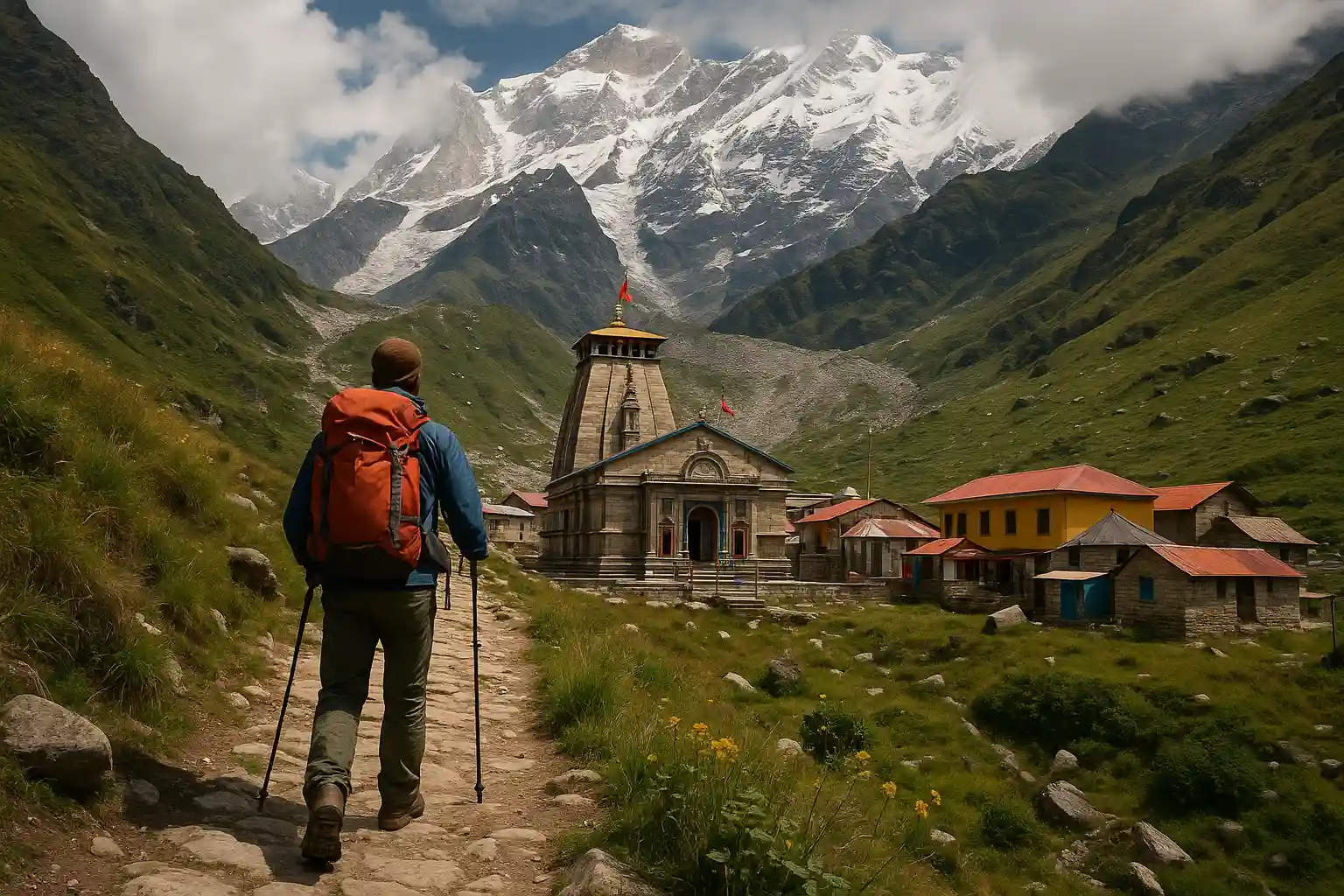 a person going on chardham trek